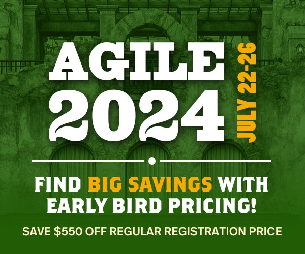 Agile2024 Early Bird Pricing