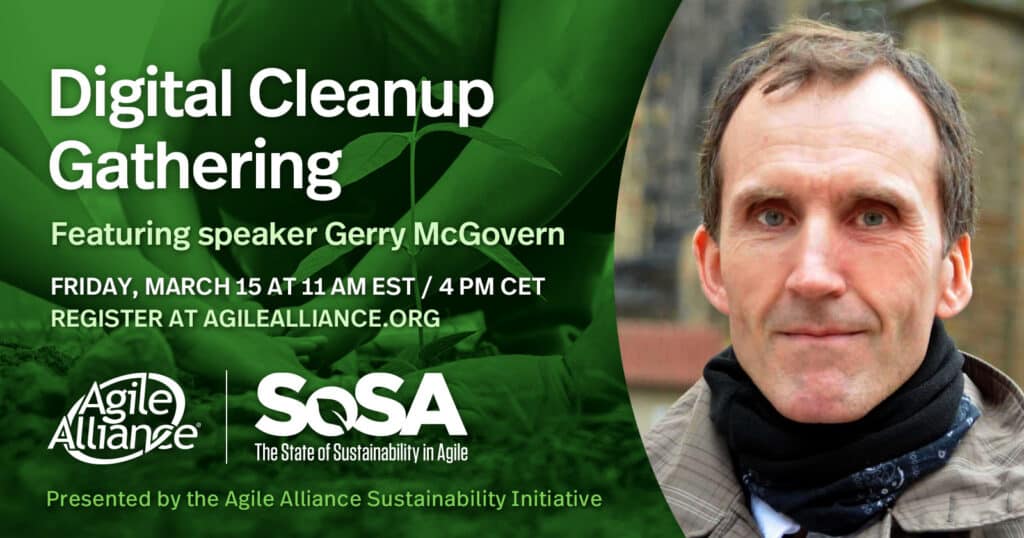 Digital Cleanup Gathering – Improving on the State of Sustainability in Agile (SoSA)